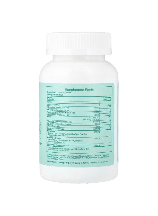 JoySpring Grow Getter, 4+ Years, Fruit Punch, 60 Chewable Tablets - Image 2