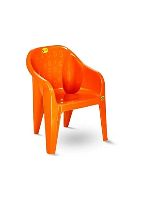 HIGHWAY HIGHWAY Plastic Bluish Kids Chair Strong Durable and Comfortable for HomeSchoolDiningOrange Pack of 1  - Image 4
