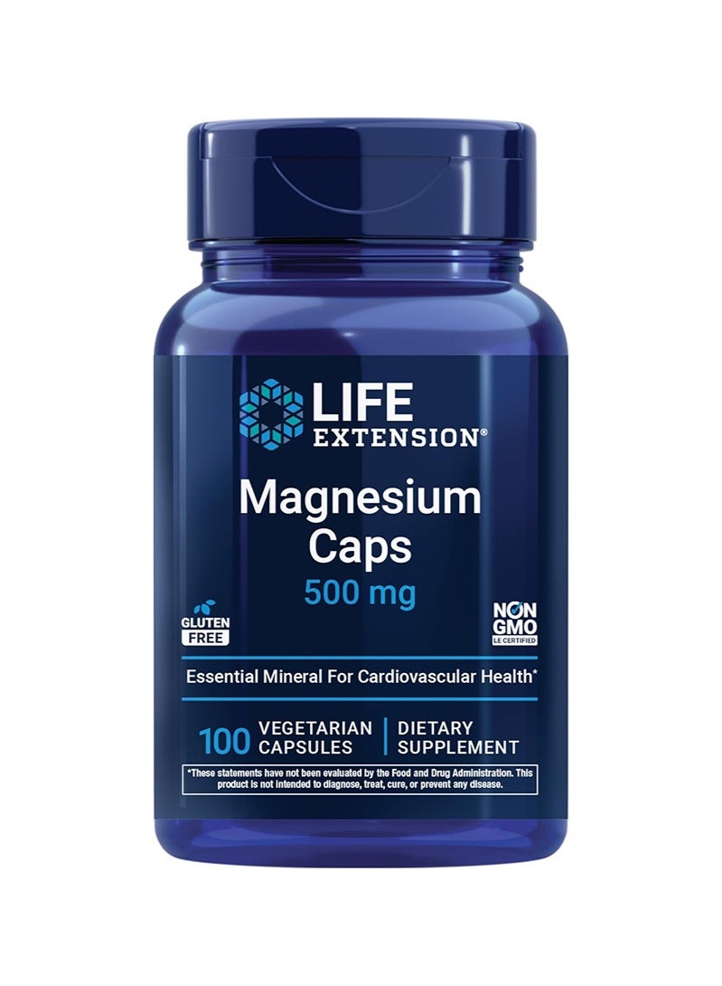 لايف إكستنشن كبسولات المغنيسيوم، 500 ملغ، 100 كبسولة نباتية - Image 1