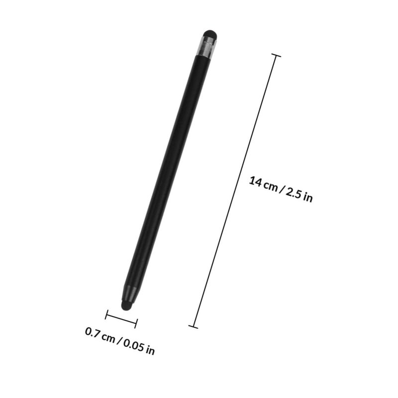 Double End Capacitive Stylus Pen 2 Pack Dark Black and Silver for Phone Tablet Touch Screen - Image 3