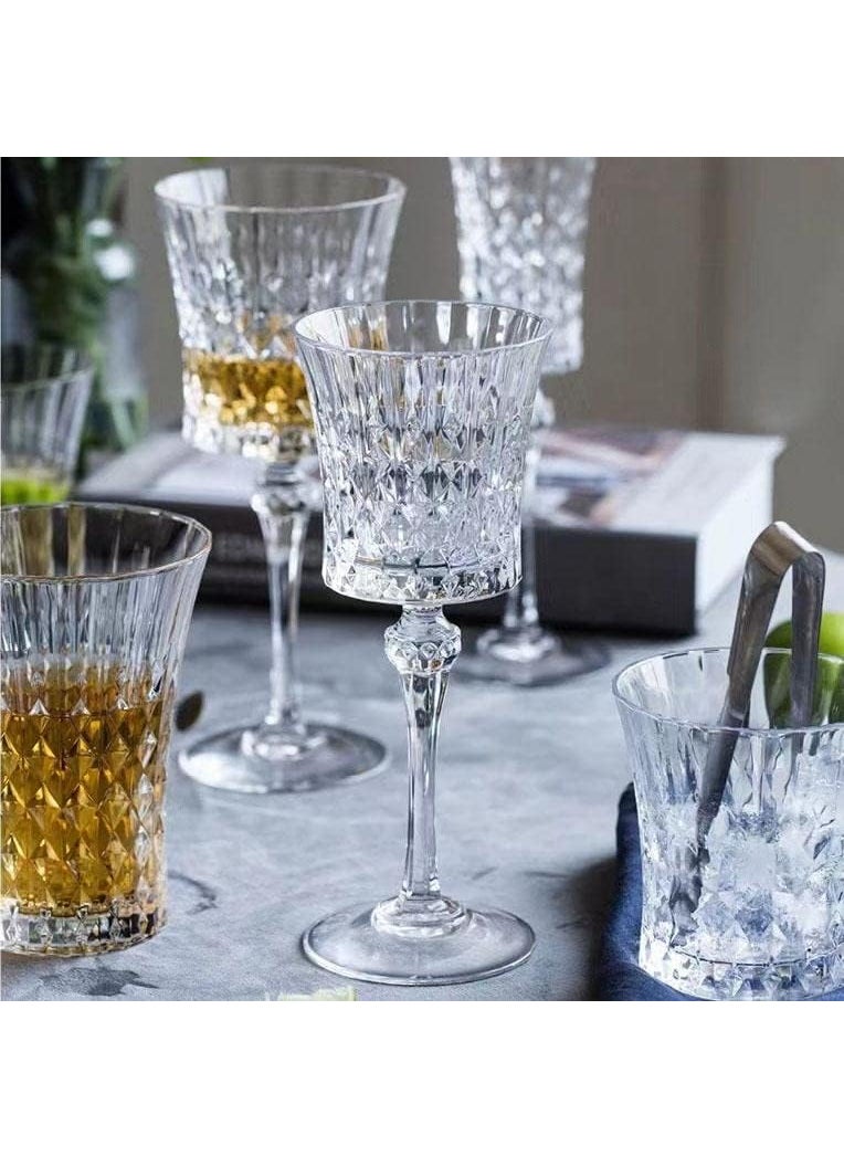 BLISS START BLISS START Crystal Wine Glasses 170 ml Lead Free Clear Classic Design Perfect for Red Wines White Wines Crystal Glass Pure Stemware Collection Cabernet Red Wine Glass Set of 6 Clear  - Image 2