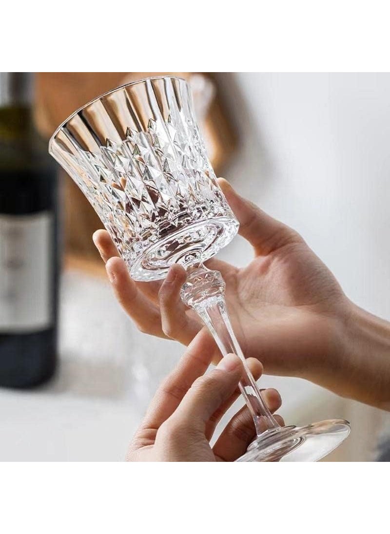 BLISS START BLISS START Crystal Wine Glasses 170 ml Lead Free Clear Classic Design Perfect for Red Wines White Wines Crystal Glass Pure Stemware Collection Cabernet Red Wine Glass Set of 6 Clear  - Image 4
