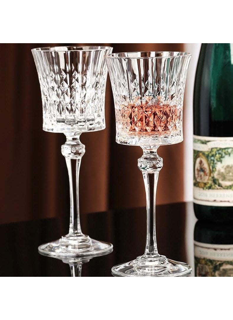 BLISS START BLISS START Crystal Wine Glasses 170 ml Lead Free Clear Classic Design Perfect for Red Wines White Wines Crystal Glass Pure Stemware Collection Cabernet Red Wine Glass Set of 6 Clear  - Image 3