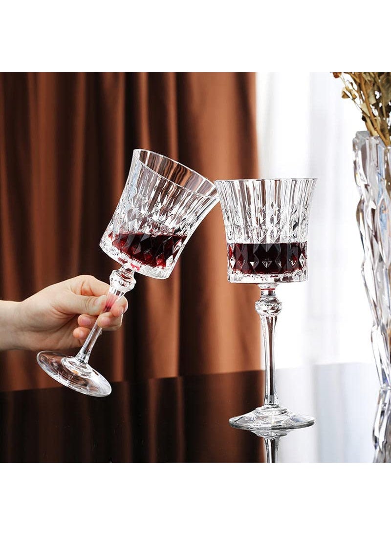BLISS START BLISS START Crystal Wine Glasses 170 ml Lead Free Clear Classic Design Perfect for Red Wines White Wines Crystal Glass Pure Stemware Collection Cabernet Red Wine Glass Set of 6 Clear  - Image 1