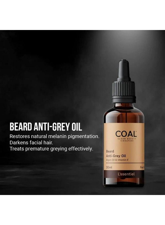 COAL CLEAN BEAUTY Beard Antigrey Oil; Sunflower Oil Castor Oil Vitamin E Darkenyl & Curry Leaves Oil ; Darkens Treats & Repairs Premature Beard Greying ; All Skin Types - Image 4