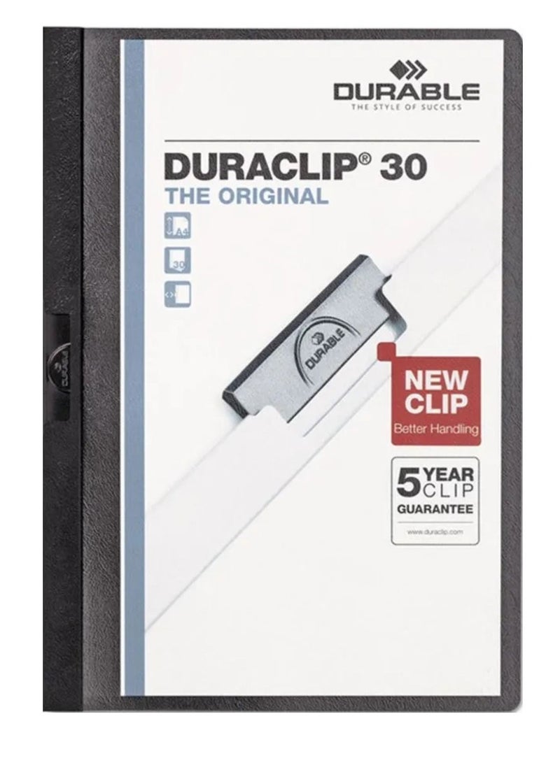 Durable مجلد Duraclip Clip مكون من 25 قطعة باللون الأسود - Image 2