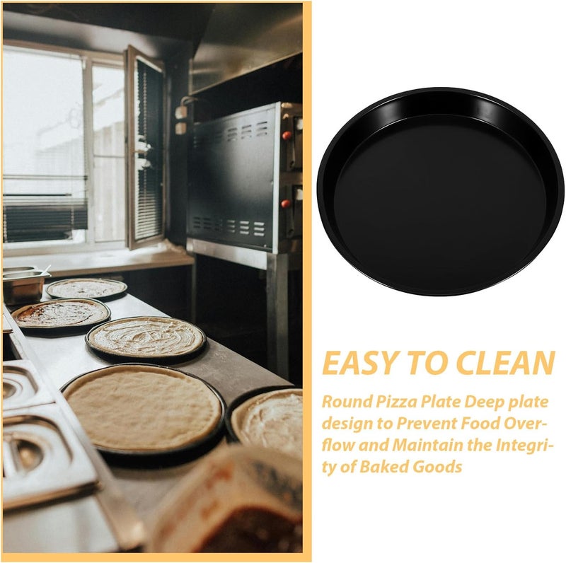 ABOOFAN Nonstick round Pizza Pan 10 Inch Carbon Steel Baking Tray Deep Style Metal Pie Pan for Oven and Kitchen Baking - Image 3