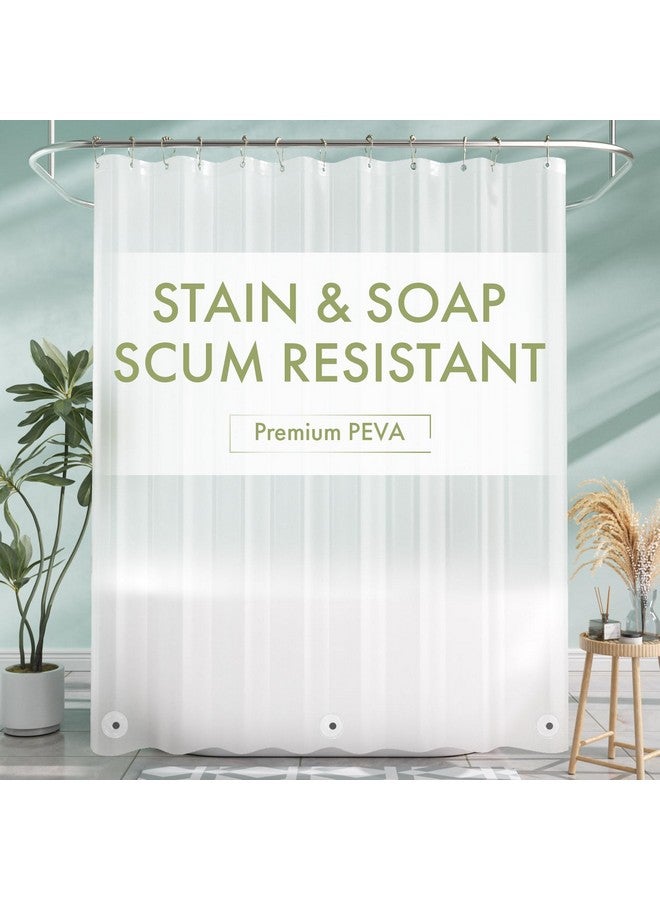 AmazerBath AmazerBath Extra Long Shower Curtain Liner, Plastic Shower Liner 84 Inches Long, Frosted PEVA 72x84 Shower Curtain Liner, Cute Waterproof 84 Inch Shower Curtain Liners with 3 Magnets  - Image 1