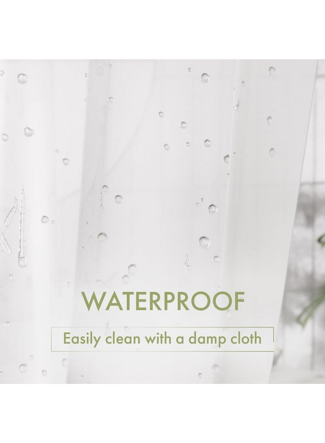 AmazerBath AmazerBath Extra Long Shower Curtain Liner, Plastic Shower Liner 84 Inches Long, Frosted PEVA 72x84 Shower Curtain Liner, Cute Waterproof 84 Inch Shower Curtain Liners with 3 Magnets  - Image 3