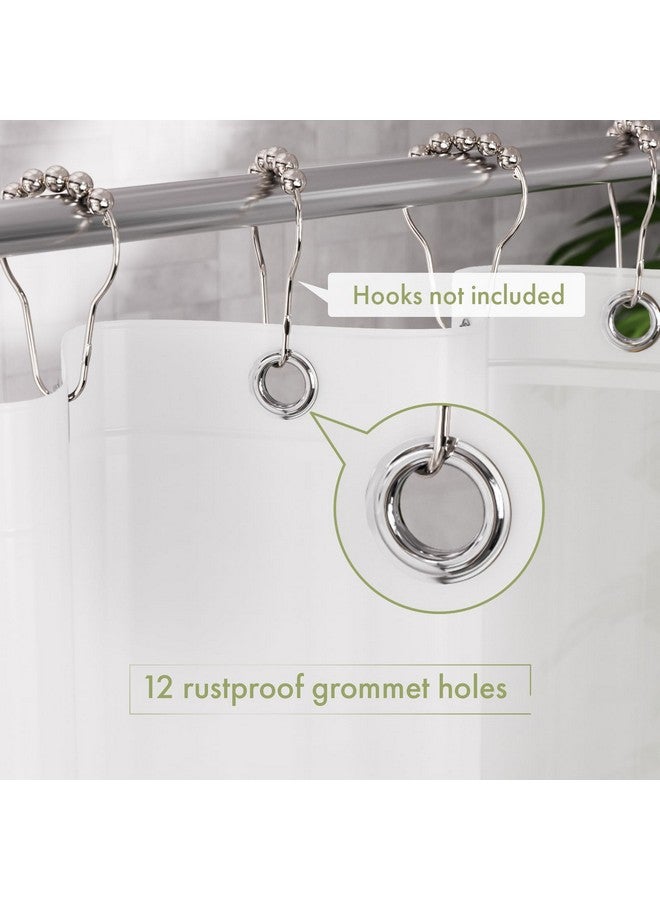 AmazerBath AmazerBath Extra Long Shower Curtain Liner, Plastic Shower Liner 84 Inches Long, Frosted PEVA 72x84 Shower Curtain Liner, Cute Waterproof 84 Inch Shower Curtain Liners with 3 Magnets  - Image 4