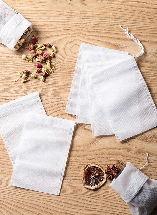 بي أف هوم أكياس شاي غير منسوجة آمنة غذائيًا - 100 قطعة (8 × 12 سم) أكياس فلتر متعددة الأغراض مناسبة لتخمير الشاي، والطهي على نار هادئة، وحساء الطهي، ونقع الأعشاب، وما إلى ذلك - Image 4