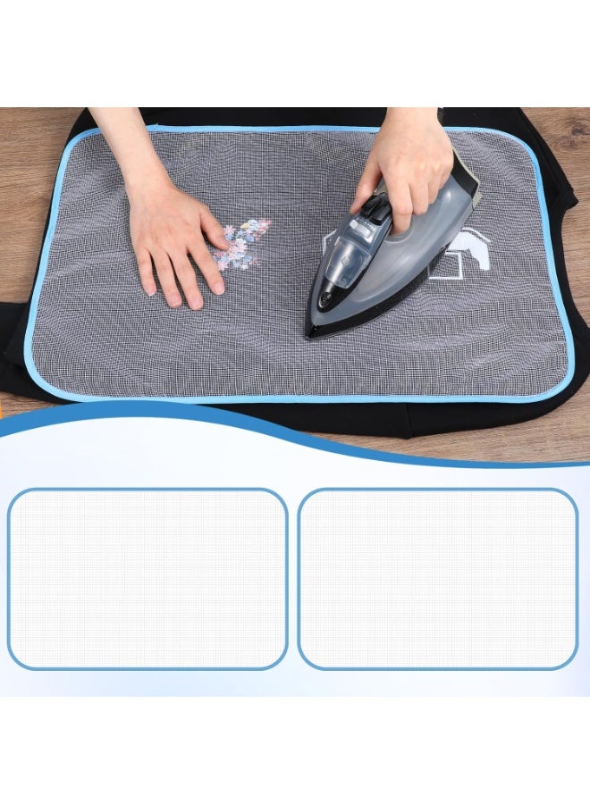 Relex 4 Pack Pressing Cloth for Ironing, Ironing Cloth to Protect Clothes Iron Mat Scorch Saving Mesh Insulation Pad for Sewing and Ironing Fabric Protector Tool, Blue - Image 5