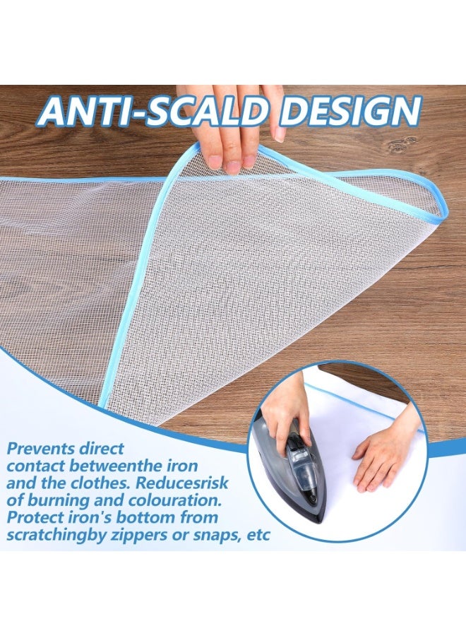 Relex 4 Pack Pressing Cloth for Ironing, Ironing Cloth to Protect Clothes Iron Mat Scorch Saving Mesh Insulation Pad for Sewing and Ironing Fabric Protector Tool, Blue - Image 3