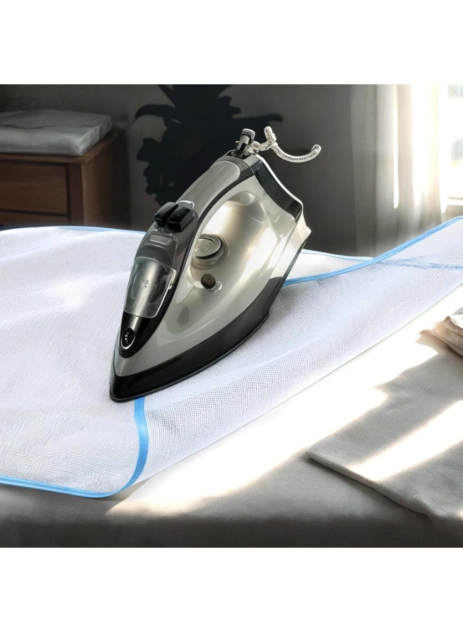 Relex 4 Pack Pressing Cloth for Ironing, Ironing Cloth to Protect Clothes Iron Mat Scorch Saving Mesh Insulation Pad for Sewing and Ironing Fabric Protector Tool, Blue - Image 4