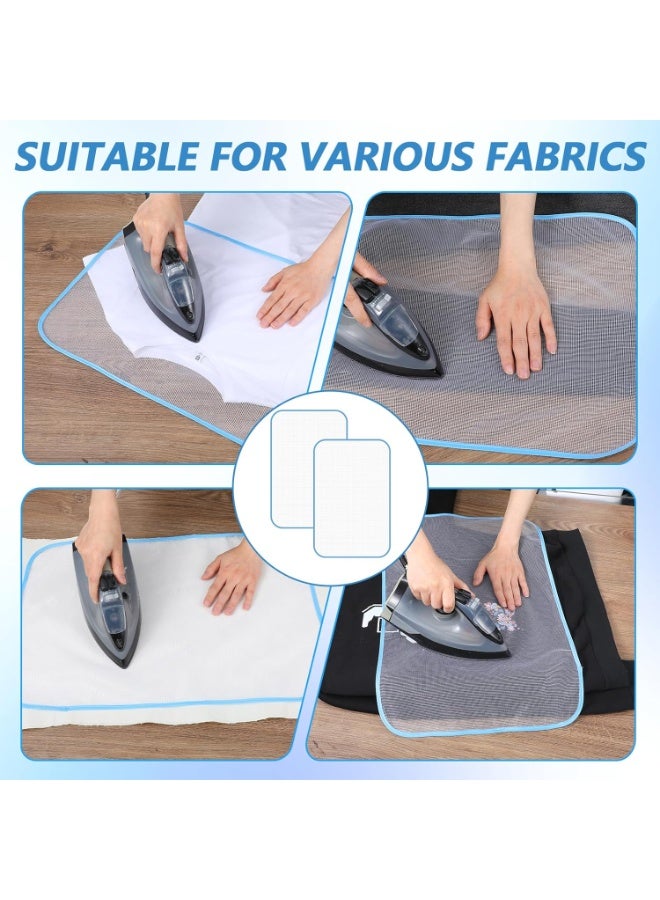 Relex 4 Pack Pressing Cloth for Ironing, Ironing Cloth to Protect Clothes Iron Mat Scorch Saving Mesh Insulation Pad for Sewing and Ironing Fabric Protector Tool, Blue - Image 2