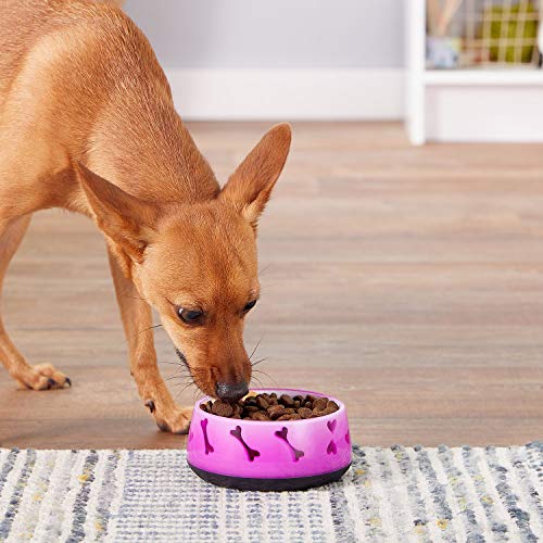 Dogit Non-Skid Dog Food and Water Bowl, Pink – BPA-Free Dish with Cute Hearts and Bones Design, Dishwasher Safe Pet Bowl, 4.9” Diameter, 10.1 fl. oz. Capacity – Durable & Stylish Bowl - Image 3