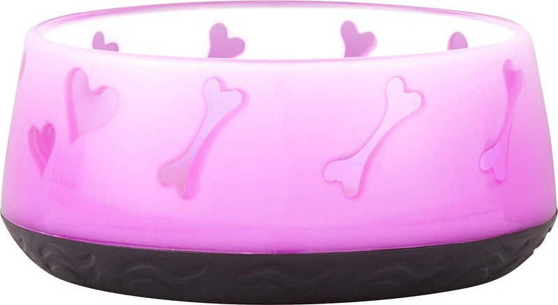 Dogit Non-Skid Dog Food and Water Bowl, Pink – BPA-Free Dish with Cute Hearts and Bones Design, Dishwasher Safe Pet Bowl, 4.9” Diameter, 10.1 fl. oz. Capacity – Durable & Stylish Bowl - Image 5