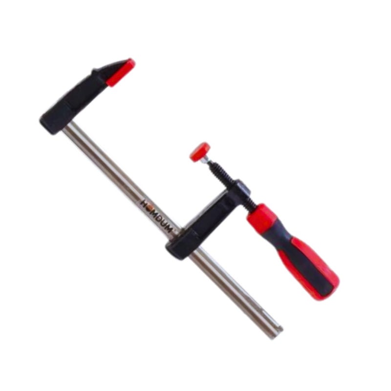 Homdum 8 inch Steel f clamp 200 x 50 mm F Clamp with Rubberized Handle andurface Protection PVC Cover for Better Grip Metal F Clamps for Woodworking Glass and Welding Works Pack OF 4 PC - Image 2