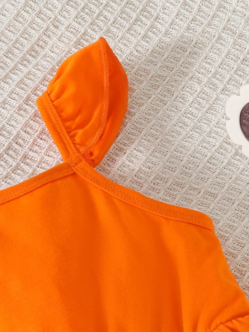 VARMILO Girls Dresses Toddler Girls Dress 3-Pack Summer Casual Party Print Skater Dress Sundress Size 2-3Years Orange - Image 5