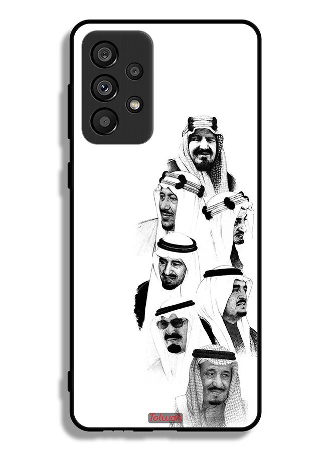 Tolwak Samsung Galaxy A73 5G Protective Case Cover Saudi Kings Art B_W - Image 1