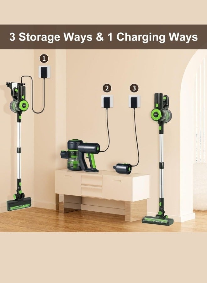 DENX DX2903 Cordless Stick Vacuum Cleaner, 160W Powerful Suction 7-10KPa, 800ml Dust Bin, 2000mAh Battery, 20-35 Mins Runtime – Portable Handheld Vacuum for Home & Car - Image 5