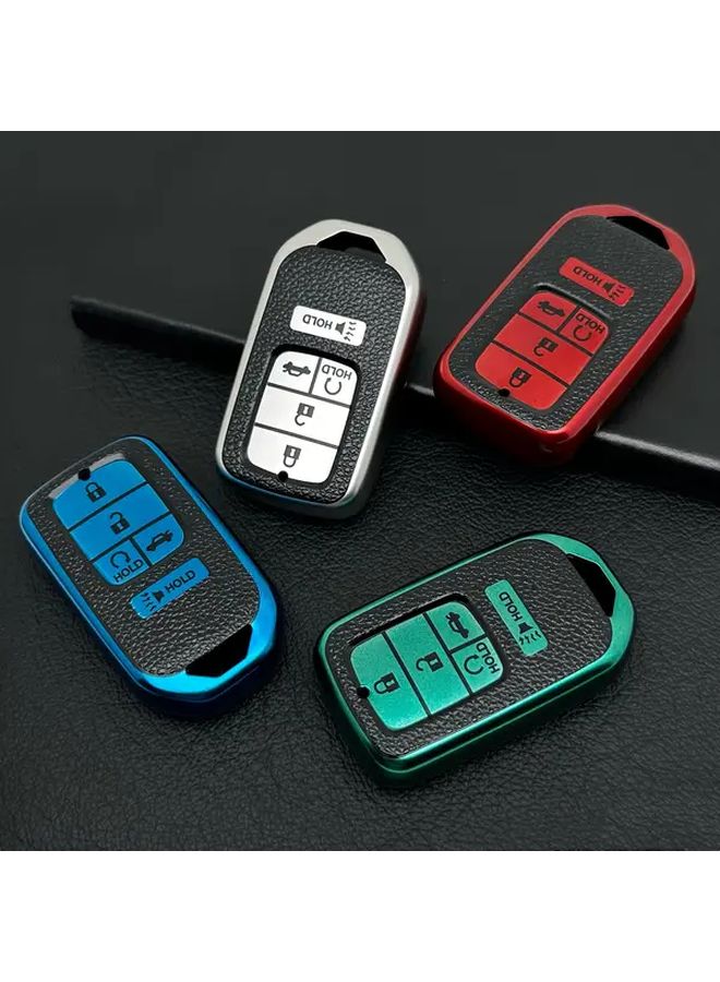 غطاء مفتاح TPU الأزرق 5 أزرار تحكم عن بعد بدون مفتاح لهوندا أكورد سيفيك سي آر في إنسايت باسبورت بايلوت - Image 3