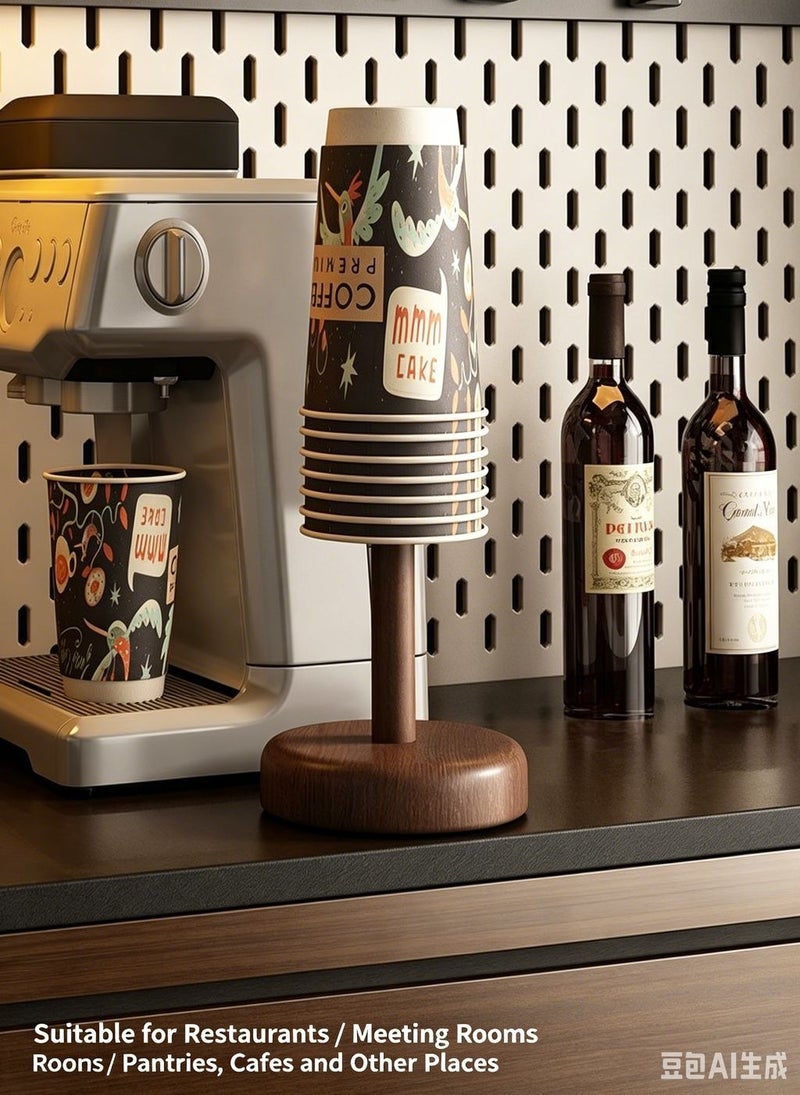 Qi Ta Simple Cup Holder, Desktop Cup Dispenser Storage Rack, Storage Essential；for Water Cups, Coffee Mugs, Paper Cups. - Image 4