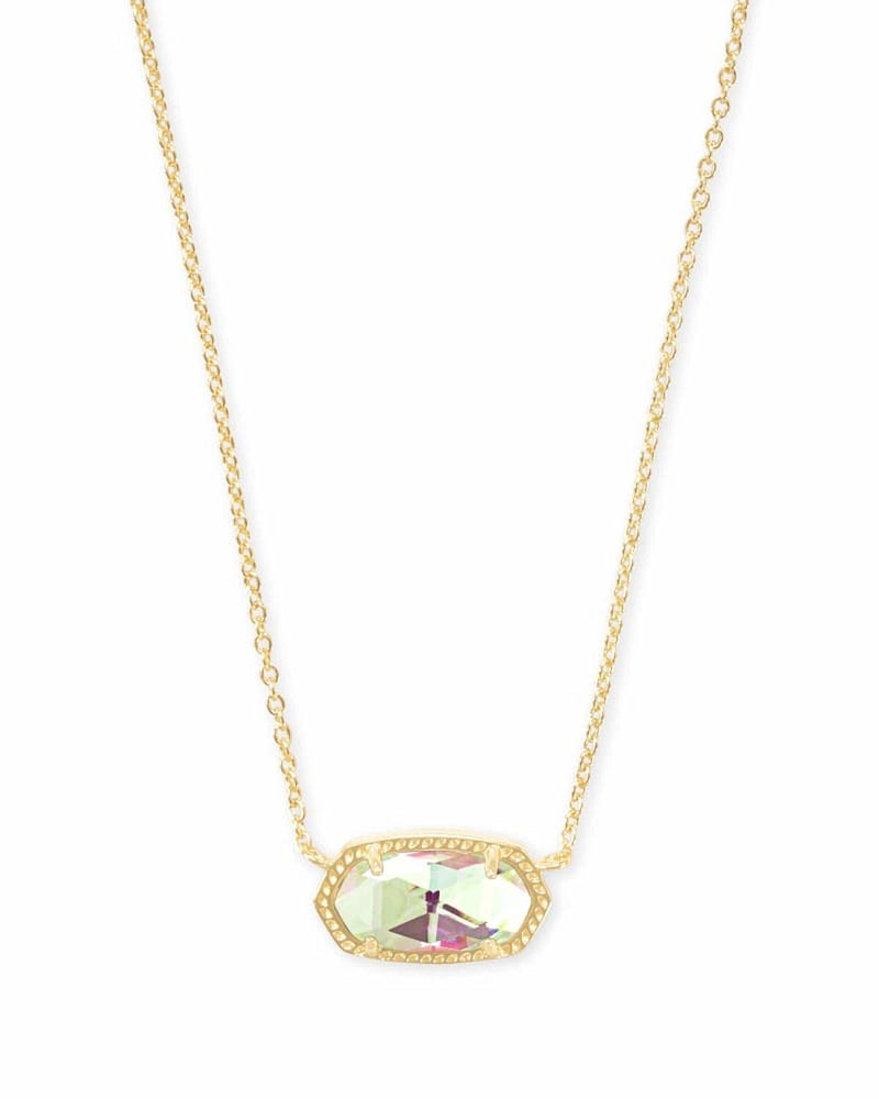 Kendra Scott Elisa Pendant Necklace for Women, Fashion Jewelry, 14k Gold-Plated, Dichroic Glass - Image 1
