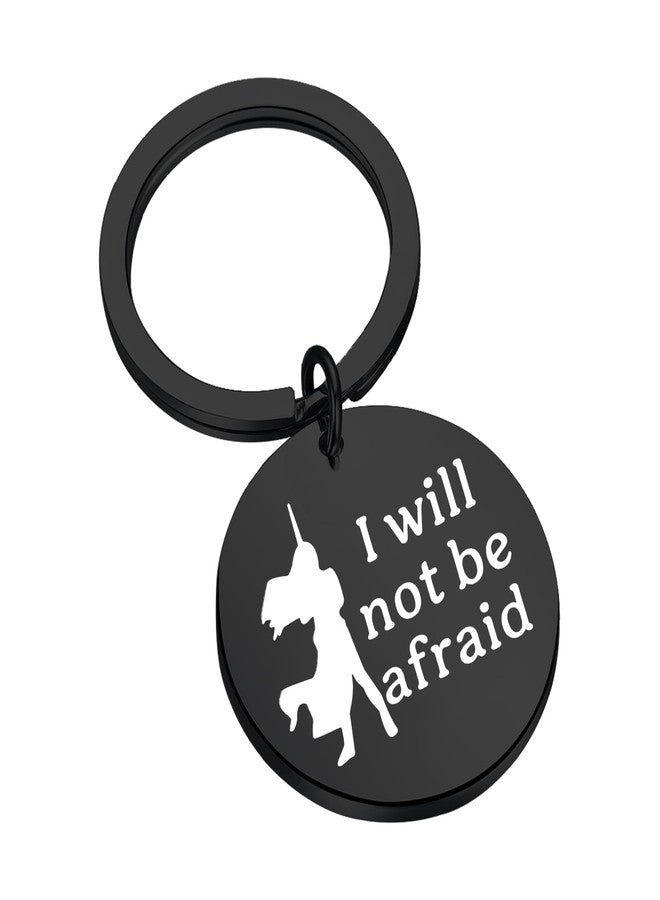 AKTAP T of Glass Inspired Gift I Will Not Be Afraid Keychain for Book Lover Jewelry Bookish Gift (Throne Glass Black K) - Image 1