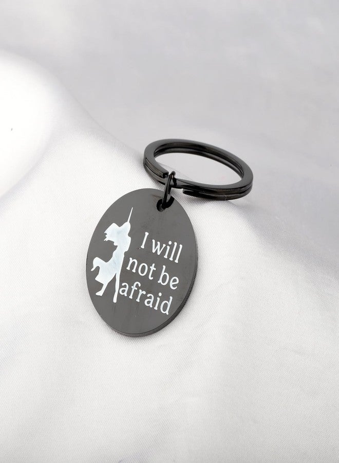 AKTAP T of Glass Inspired Gift I Will Not Be Afraid Keychain for Book Lover Jewelry Bookish Gift (Throne Glass Black K) - Image 4