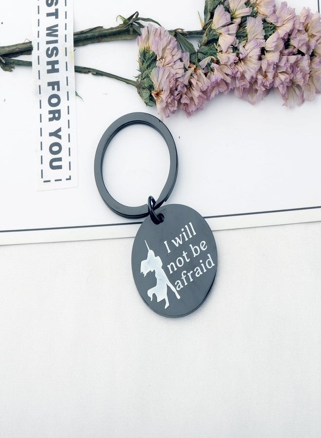 AKTAP T of Glass Inspired Gift I Will Not Be Afraid Keychain for Book Lover Jewelry Bookish Gift (Throne Glass Black K) - Image 2