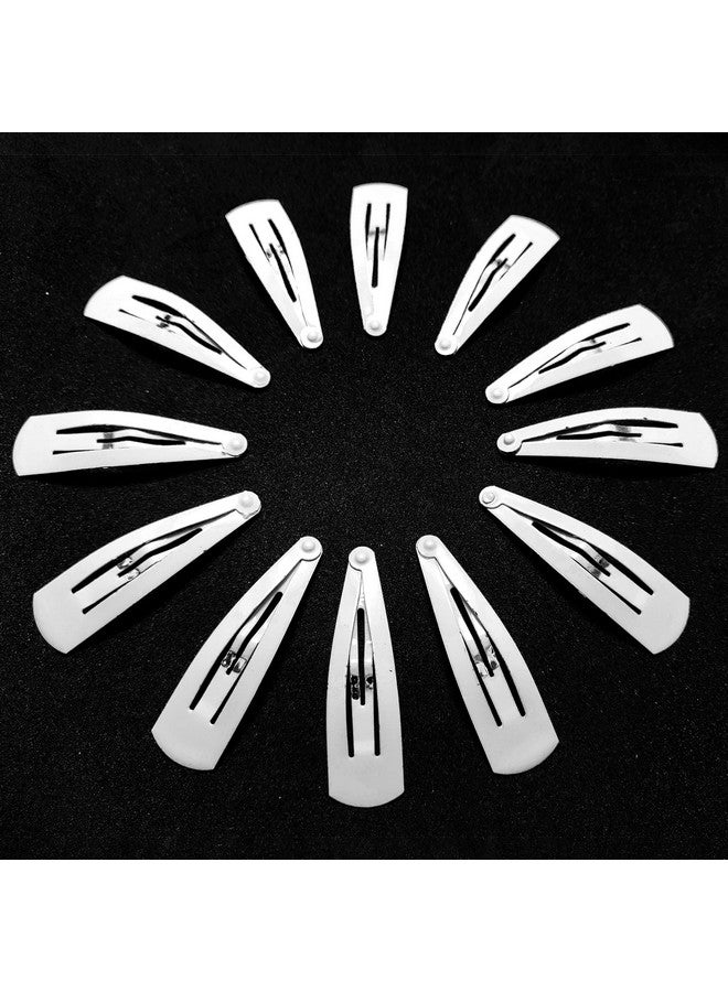 HP HIGH PROFILE Tic Tac Hair Clips Everyday Wear Metal Snap Hair Clips Barrettes For Women And Girls - 24 Pcs - White - Image 5