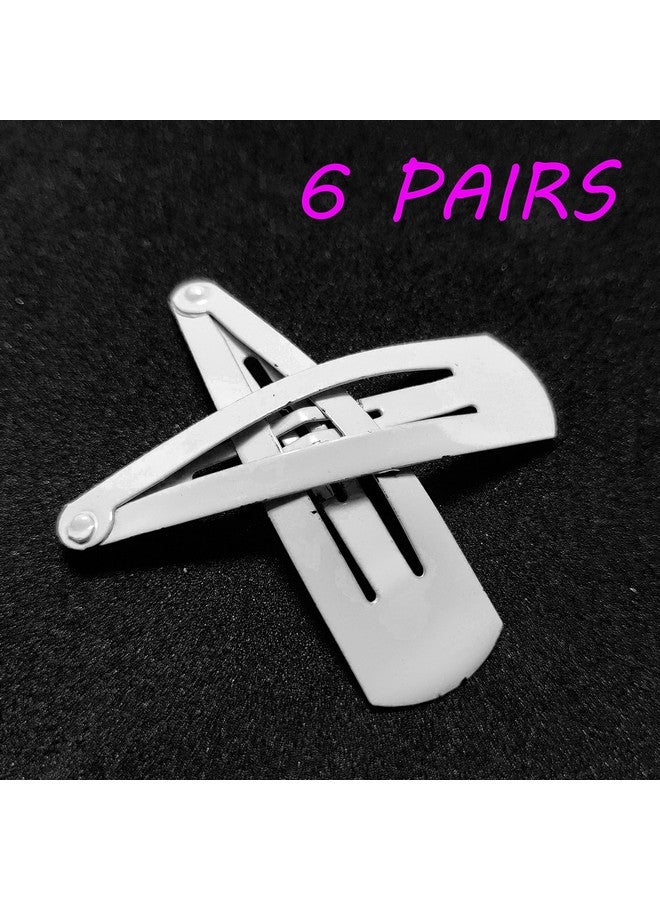 HP HIGH PROFILE Tic Tac Hair Clips Everyday Wear Metal Snap Hair Clips Barrettes For Women And Girls - 24 Pcs - White - Image 2