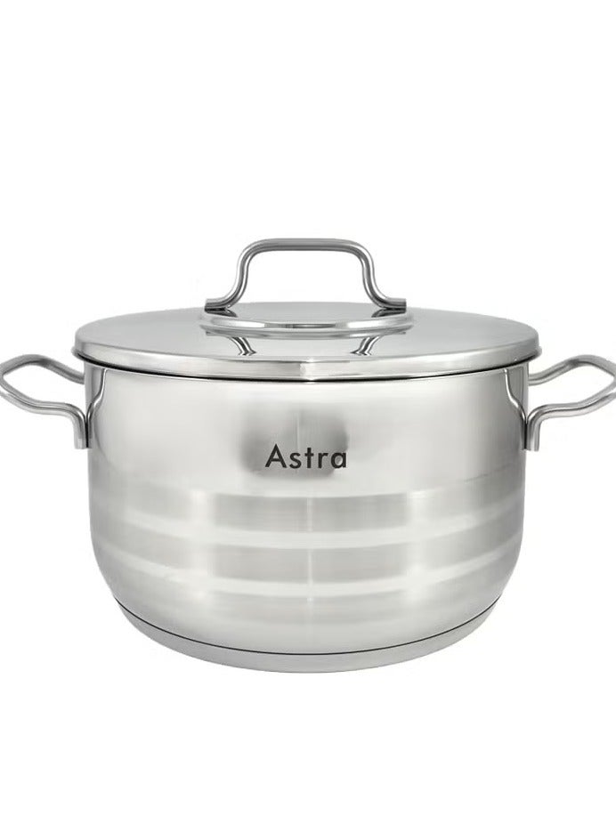 Homemaker ASTRA Premium 6.8L Low Casserole Pot – 28x11 cm | High-Quality Turkish Cookware for Roasting, Braising & Even Cooking | Induction & Dishwasher Safe - Image 1