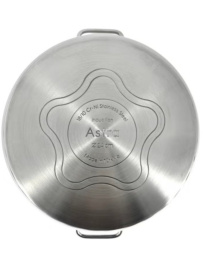 Homemaker ASTRA Premium 6.8L Low Casserole Pot – 28x11 cm | High-Quality Turkish Cookware for Roasting, Braising & Even Cooking | Induction & Dishwasher Safe - Image 3