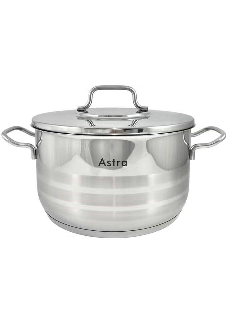Homemaker ASTRA Premium 6.8L Low Casserole Pot – 28x11 cm | High-Quality Turkish Cookware for Roasting, Braising & Even Cooking | Induction & Dishwasher Safe - Image 4