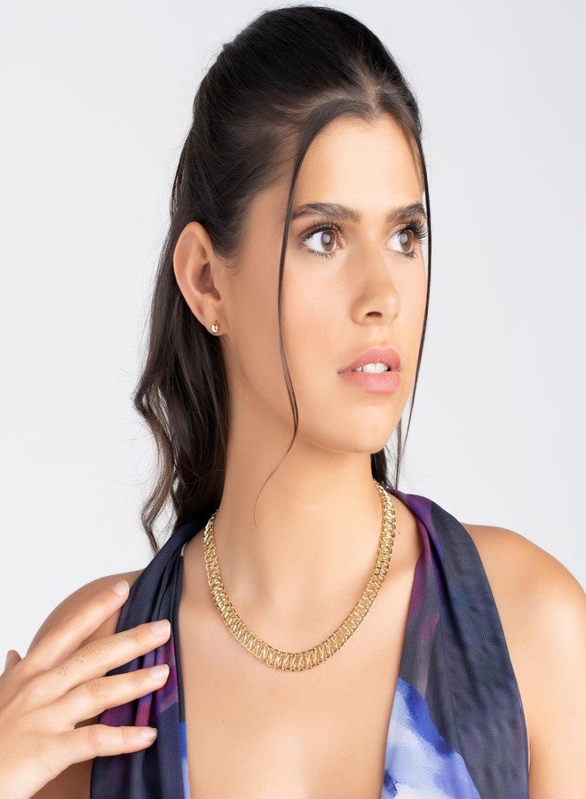 Barzel 18K Gold Plated Mesh Necklace, 16-20 inches, High Polish Finish, Waterproof, Tarnish Free (20 Inches) - Image 3