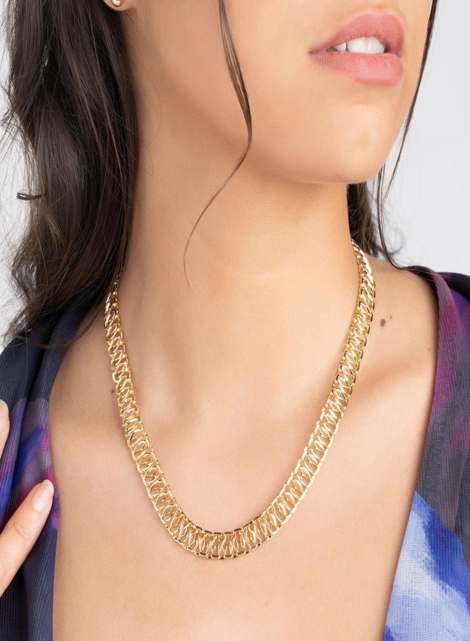 Barzel 18K Gold Plated Mesh Necklace, 16-20 inches, High Polish Finish, Waterproof, Tarnish Free (20 Inches) - Image 2