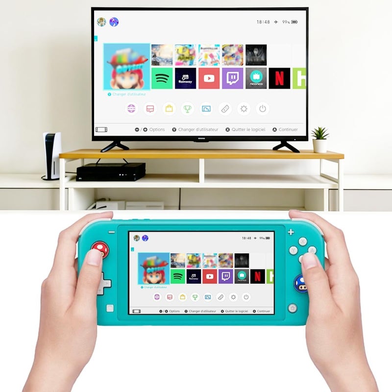 Sunmike Thumb Grip Caps for Nintendo Switch/OLED/Switch Lite, 4 Pcs Caps for Nintendo Switch Joystick Covers Kawaii Accessories Switch Thumb Caps - Blue&Red - Image 5