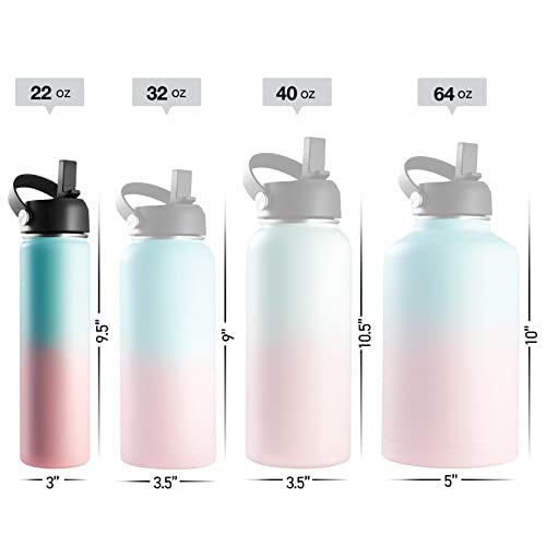 Brewberry Stainless Steel Insulated Water Bottle and Travel Mug for Hot and Cold Beverages, Wide Mouth, Double Wall Insulated Hydration Sports Water Bottle for Hiking, Biking, Outdoor, 22 OZ BPA Free - Image 4