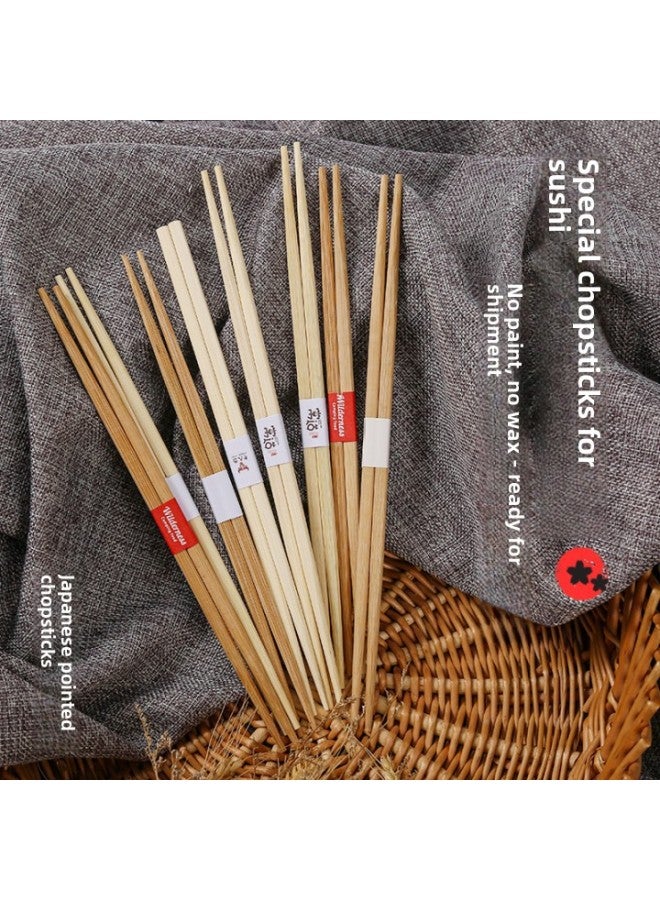 Disposable Sushi Cuisine Barbecue Custom High-grade Two-pointed Double-headed Bamboo Chopsticks Takeaway Manufacturers Japanese Chopsticks-Color:Custom Logo24cm Carbonized Tip (sticker/paper)  - Image 2