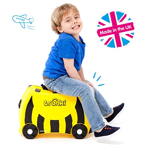 Trunki Kids Ride-On Suitcase & Toddler Carry-On Airplane Luggage: Bernard Bee Yellow - Image 2