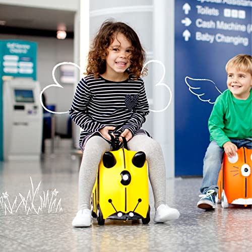 Trunki Kids Ride-On Suitcase & Toddler Carry-On Airplane Luggage: Bernard Bee Yellow - Image 4