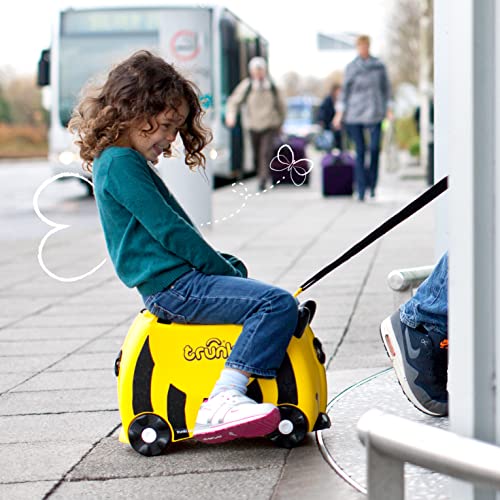 Trunki Kids Ride-On Suitcase & Toddler Carry-On Airplane Luggage: Bernard Bee Yellow - Image 5