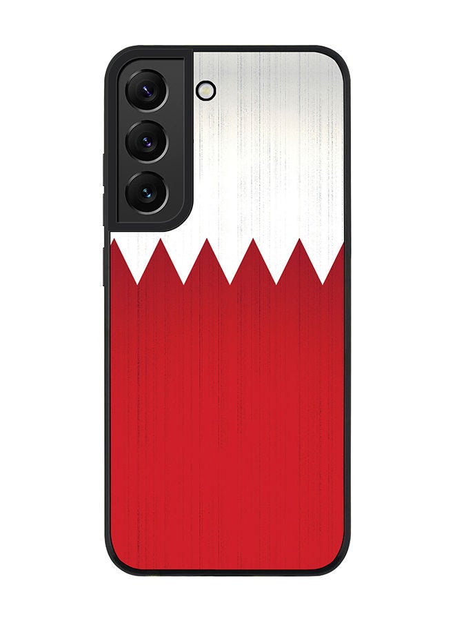 Stylizedd Rugged Black edge case for Samsung Galaxy S21 FE 5G Slim fit Soft Case Flexible Rubber Edges Anti Drop TPU Gel Thin Cover - Flag Of Bahrain - Image 1