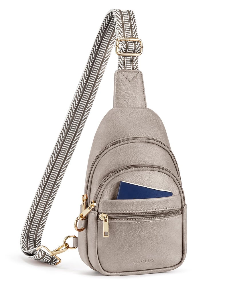 CHOLISS Anti Theft Small Sling Bag for Women and Men RFID Leather Crossbody Bags Fanny Pack Chest Bag Travel Purse Daypacks - Image 1