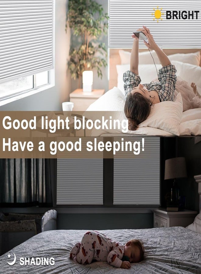 MYshade Cordless Cellular Blinds for Windows Blackout Cellular Window Shades Blinds & Shades (White, 30" W x 72" H) - Image 5