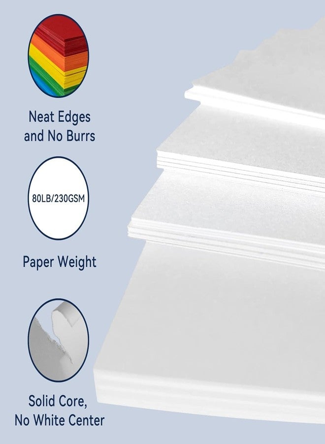 Bonmiy 15Sheets White Cardstock Paper 12x12 Card stock for Cricut, Thick Construction Paper for Card Making, Scrapbooking, Craft 90 lb / 250 gsm (White) - Image 2