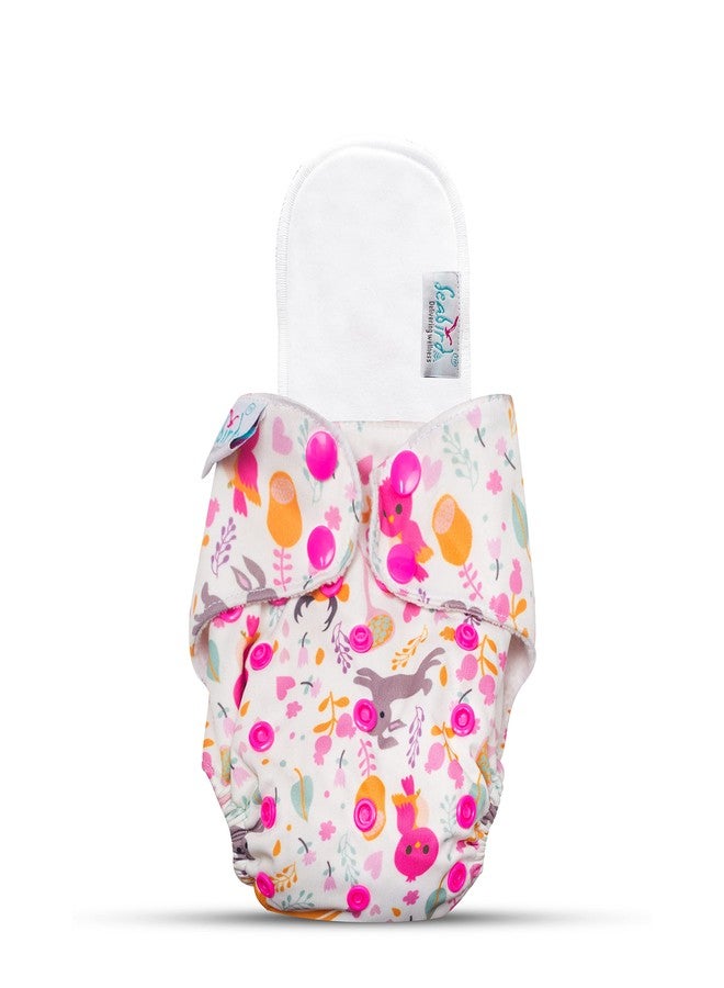 Seabird Premium Cloth Diaper For 0 to 3 year Babies Reusable & Washable With Quick Dry Insert/Pad Baby Comfort Pack Of 1