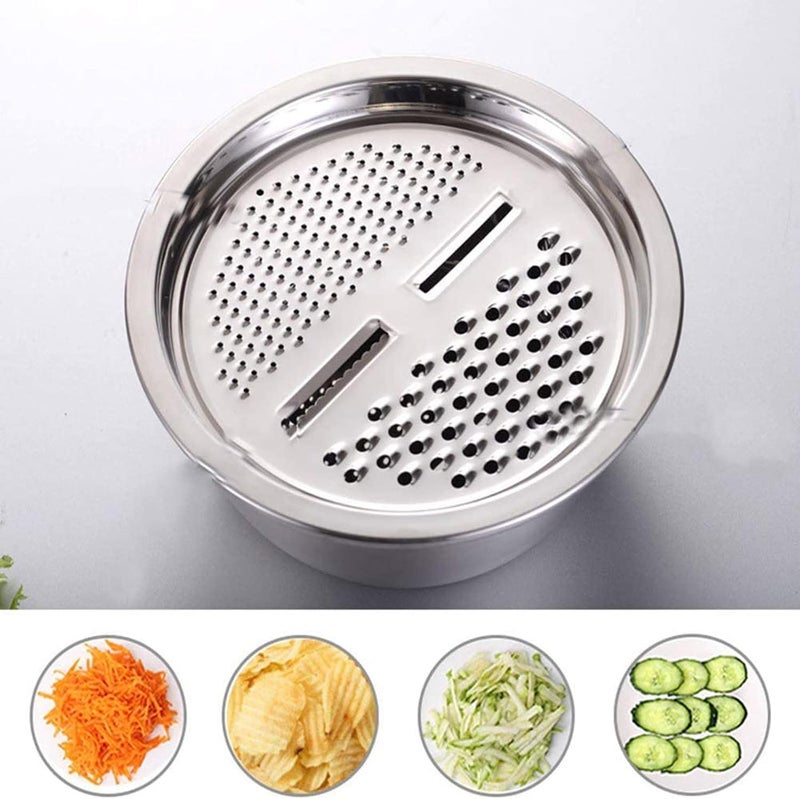 PREMIUM 3-in-1 Stainless Steel Mixing Bowl Set 30cm with Grater & Colander Heavy Duty Multi-Purpose Kitchen Food Prep Strainer for Washing Grating & Baking - Image 4